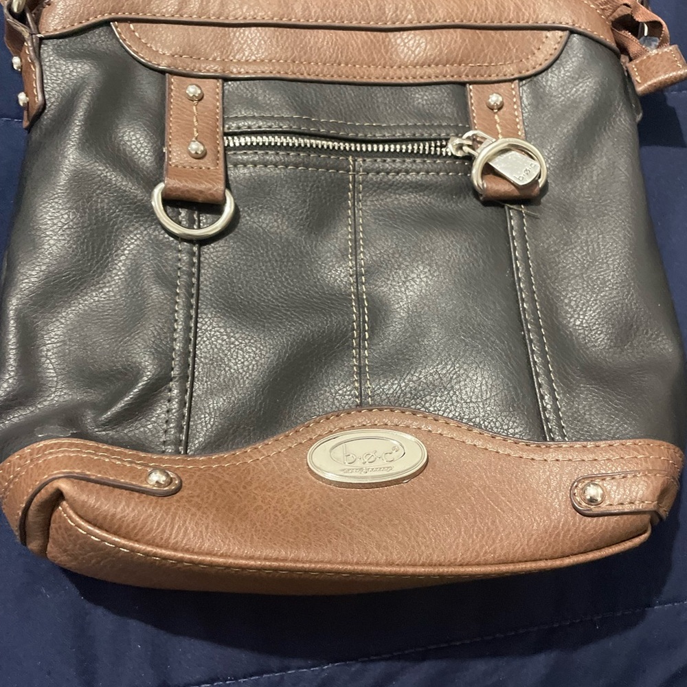 Elegant Black and Brown Shoulder Bag